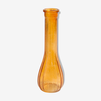 Praticality orange glass vase / made in France / 60s