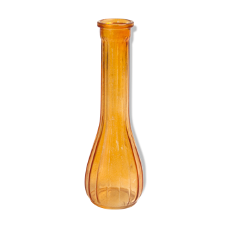 Praticality orange glass vase / made in France / 60s