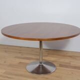 Mid-Century Teak Round Dining Table, 1970s