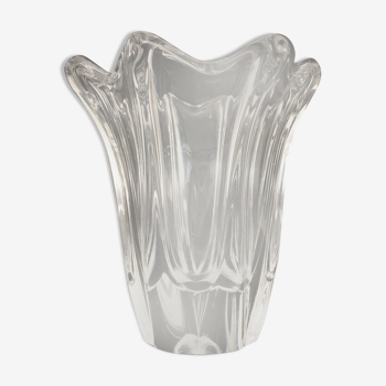 Vase vintage en cristal daum France, année 60