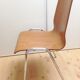 Multiplied wooden chair and chrome feet, vintage 60/70s