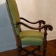 Pair of 17th century ecclesiastical armchairs, Italy, in walnut