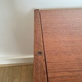 Caisson de rangement vintage en teck restauré, 4 tiroirs, années 60
