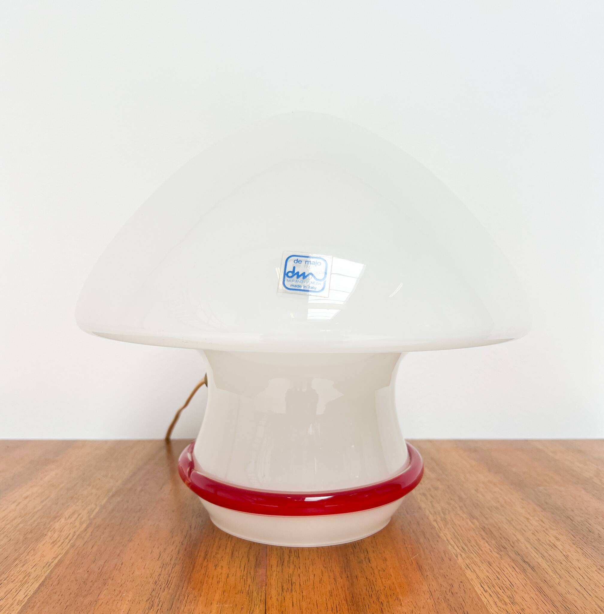 Murano glass mushroom table lamp by De Majo, 1970s
