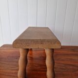 Raw wood lacemaker's bench