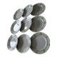 9 Ceranord St Amand checkered flat plates