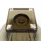 Art Deco bowl in smoked glass with geometric patterns