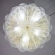 Splendid large size Italian Murano glass yellow and transparent ceiling light