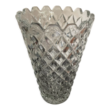 Chiseled crystal vase