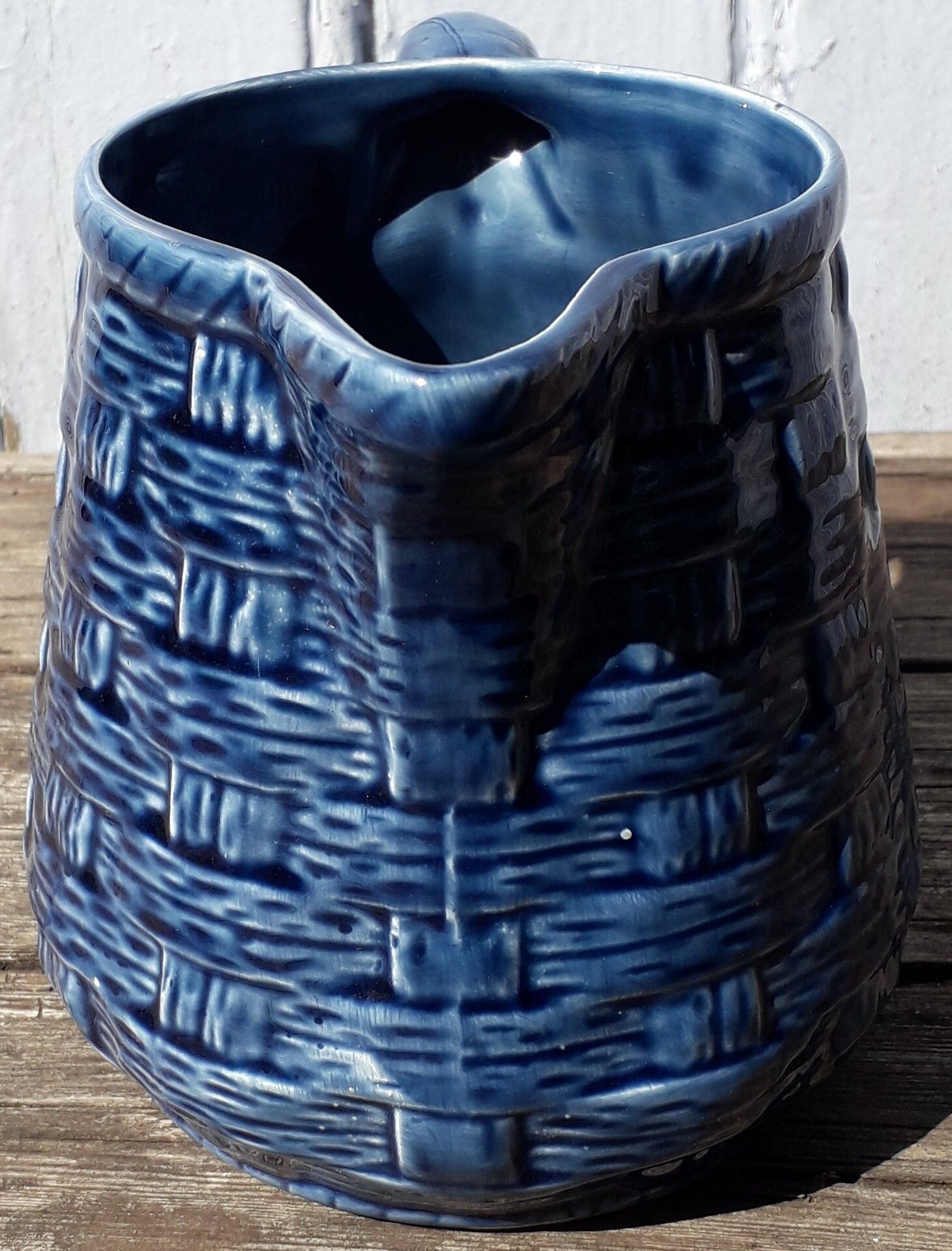 Pichet Digoin Sarreguemines bleu