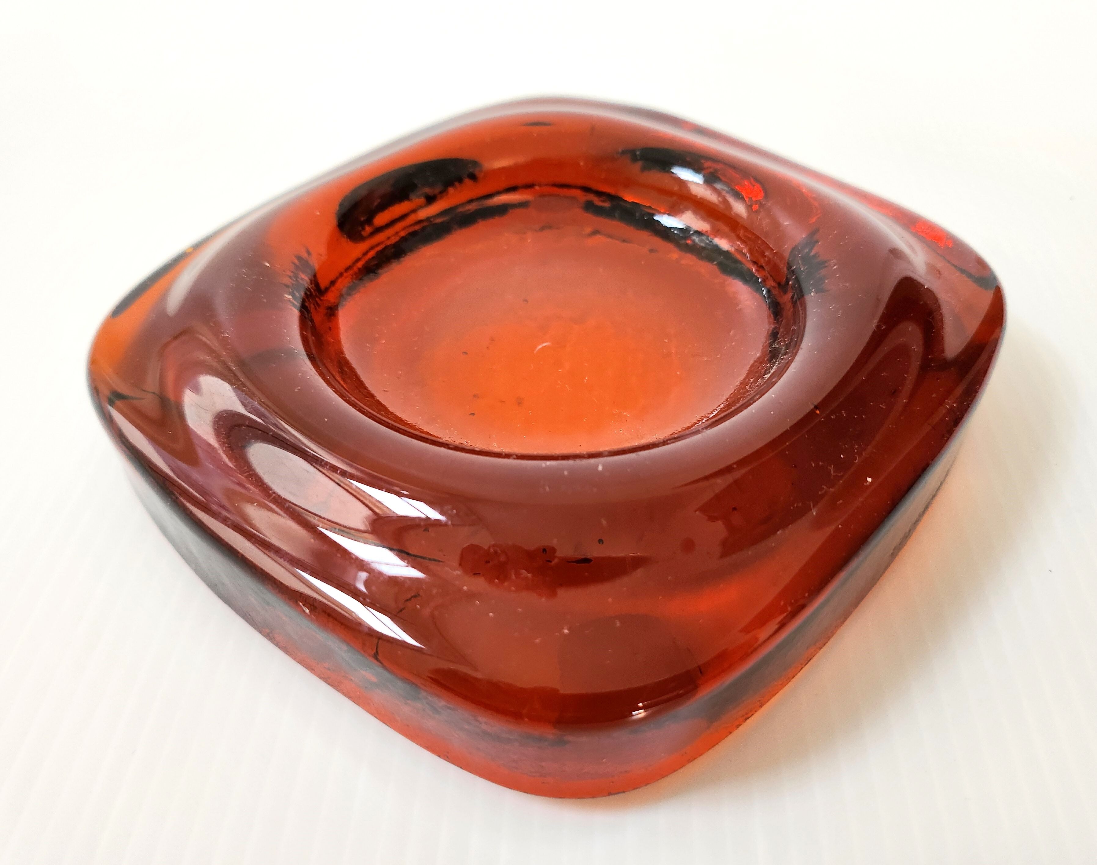 Vintage glass ashtray 1970