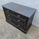 Old chest of drawers four drawers patina black