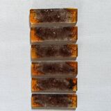 Set of 6 contemporary handcrafted glass paste knife holders