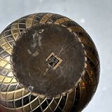Janson Hollywood Regency Pineapple Box in Real Brass & Bronze, 1970