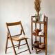 Rattan angle shelves