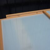 Wood and glass dining table