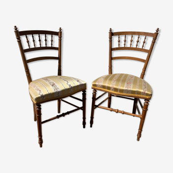 Pair of walnut chairs