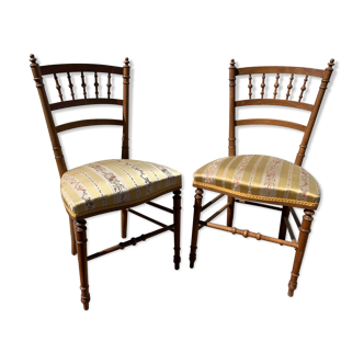 Pair of walnut chairs