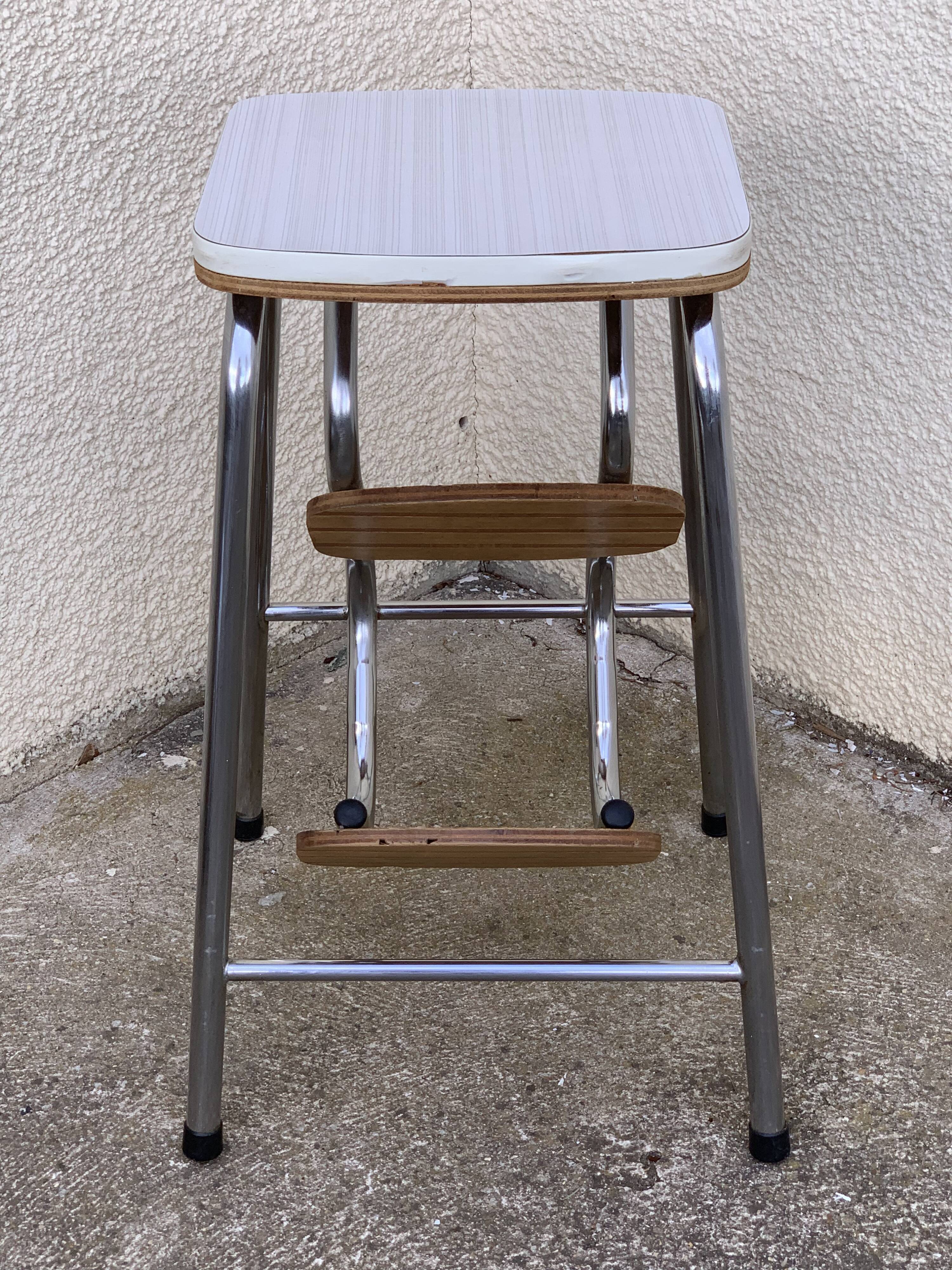Formica stepladder stool 1970