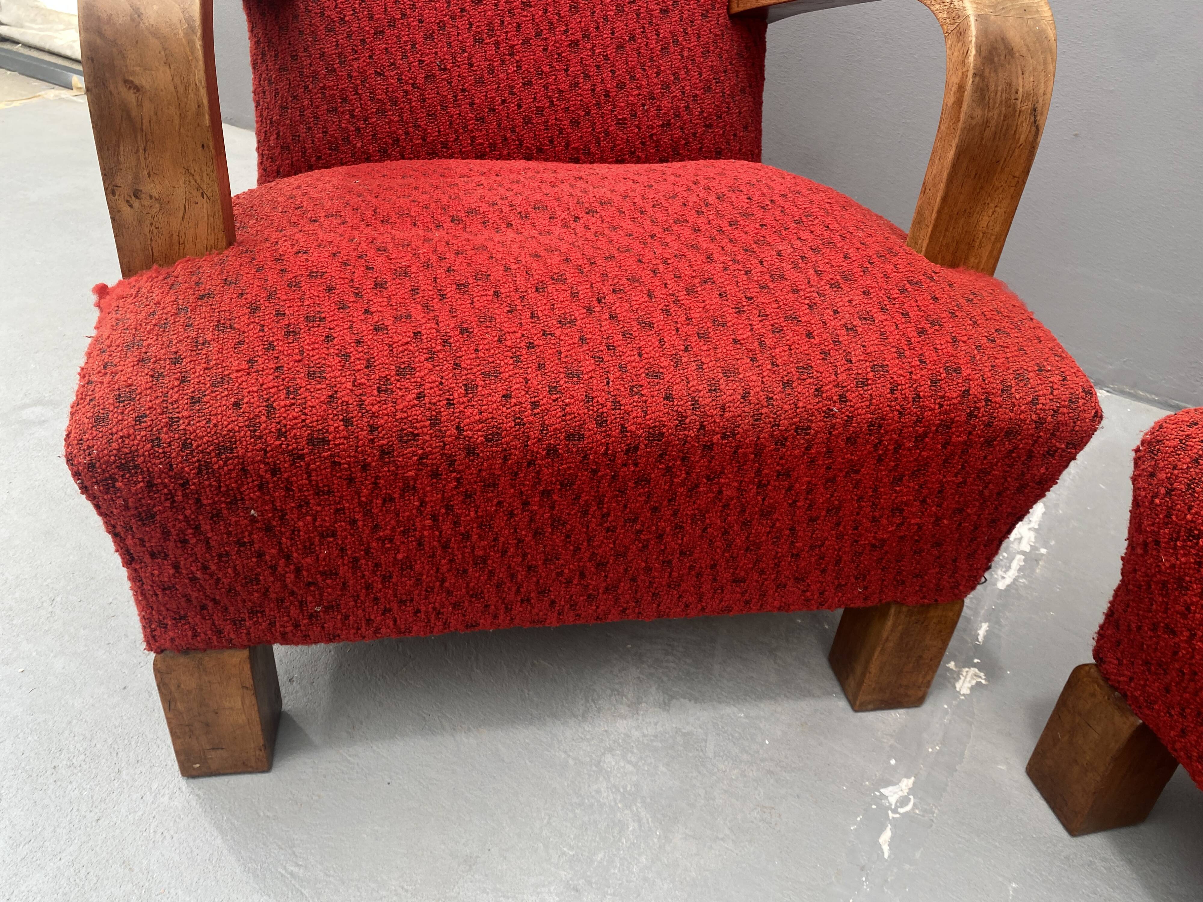 Paire de fauteuils ART DÉCO en bois courbé, années 1930