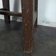 Tabouret d'atelier en bois peint brun à poignée