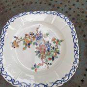 Collectible flat plate, Gien, hand painted, signed MB, made in France, vintage