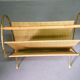 Mid-Century Modern Brass and Bamboo Magazine Rack, Austria 1950s