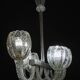 Amazing 6 Light BarovierArt Deco Chandelier, "Bullicante" Glass Murano, 194
