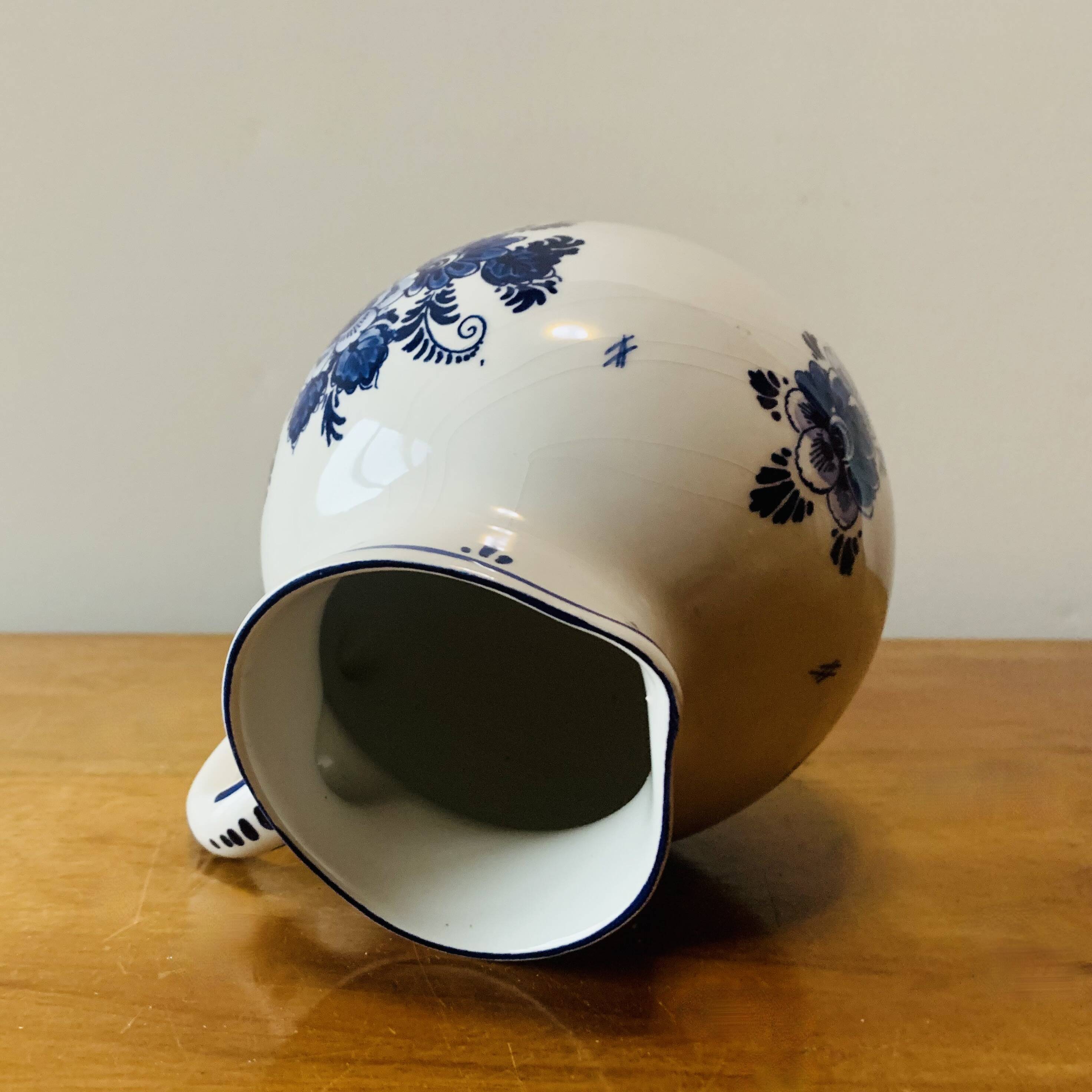 Vintage Delft Blue pitcher or jug - earthenware Made in Holland
