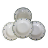 4 assiettes creuses vintage St Amand 211257