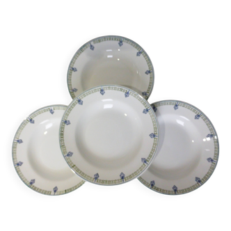 4 vintage St Amand deep plates 211257