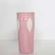 Pink and white ceramic vase, 1980