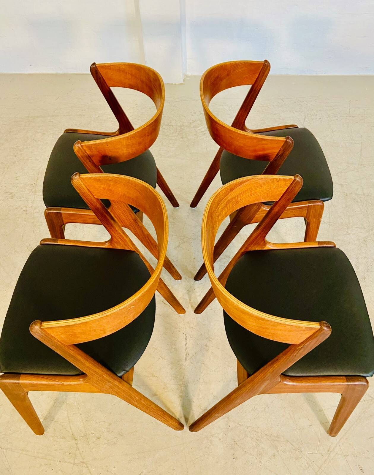 Chaises à manger vintage danoises par Kai Kristiansen pour Schou Andersens MøbelFabrik
