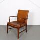 Vintage leather armchair of Danish design