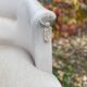 Old toad armchair in beige velvet