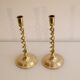 Pair of vintage 1960 brass candle holders