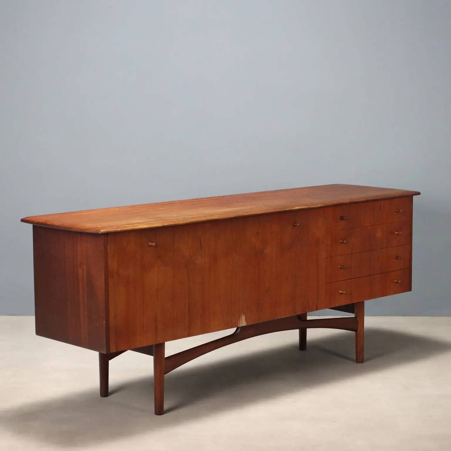 Vintage teak enfilade, Italian design, 1960s.