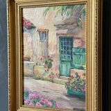 Oil on canvas by Deuzel 20th century farmyard
