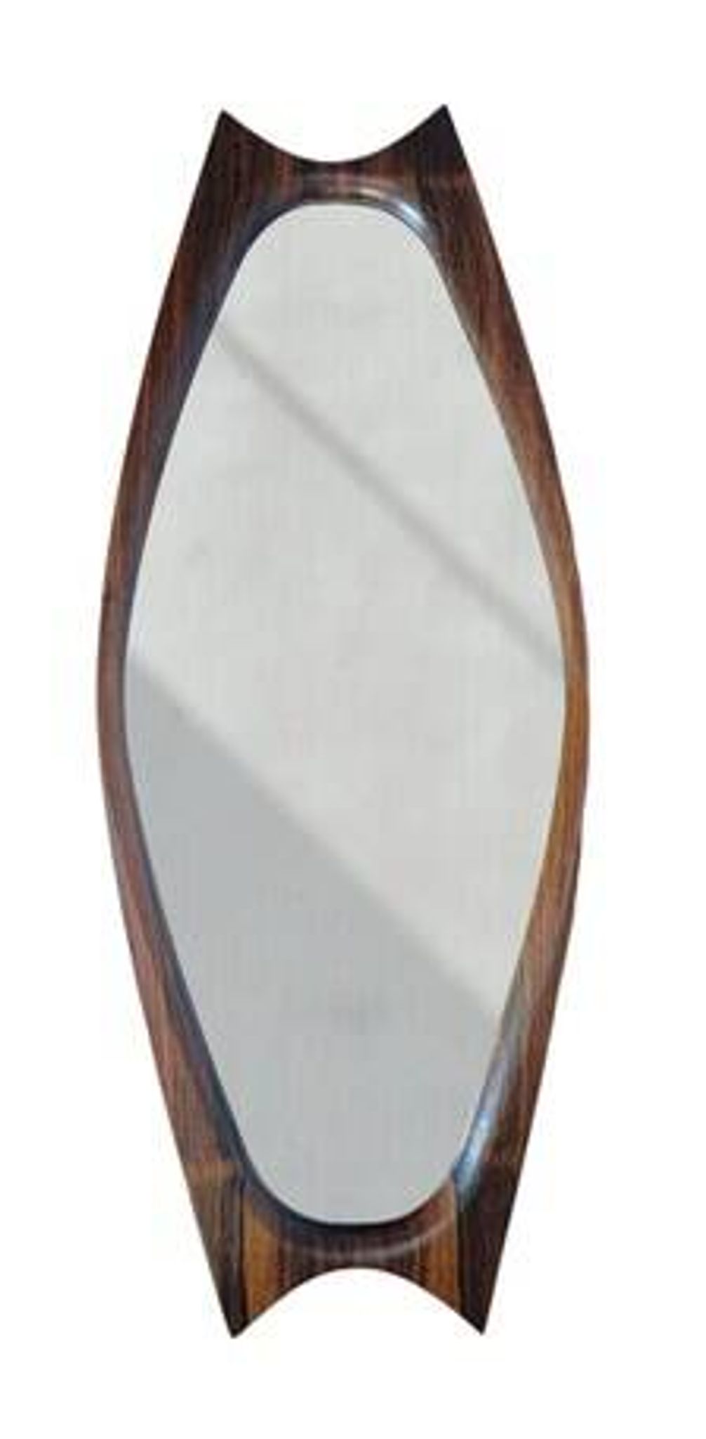 Rosewood mirror Sandholdt for Jansen, Danish, 1960s