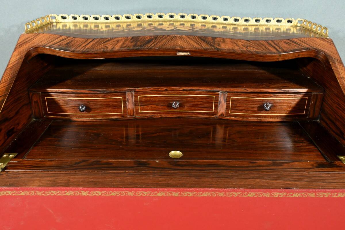 Small Rosewood Lady's Desk, Louis XV Style – Part 2 of the 19th Century