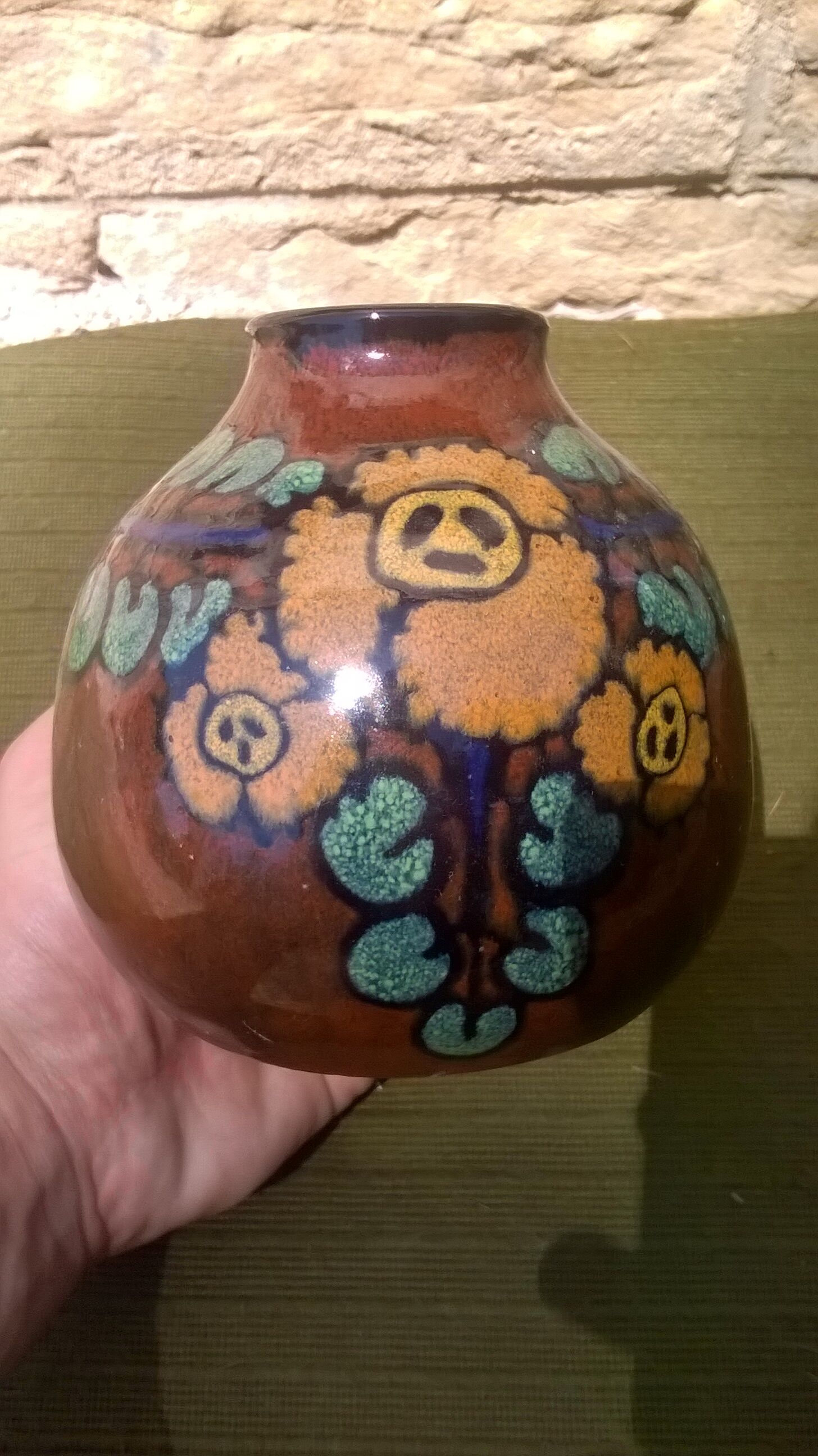 Small vintage ball vase