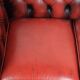 English chesterfield 2.5/3 seater sofa made of cowhide leather in red