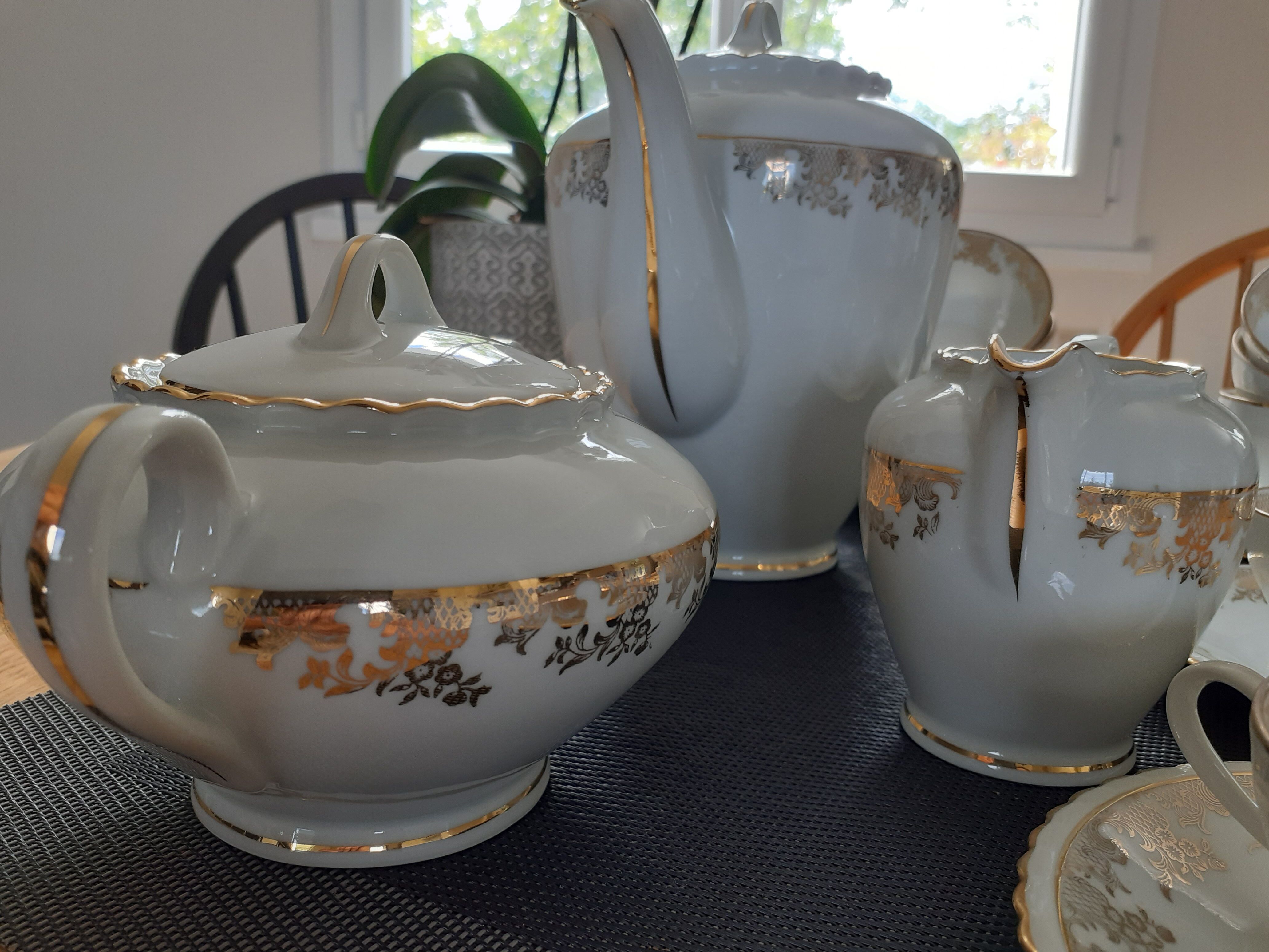 Limoges porcelain coffee service
