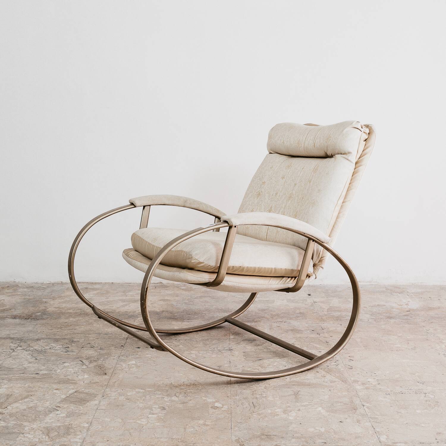 Poltrona A dondolo Guido Falschini Anni 70 Hollywood Regency Design