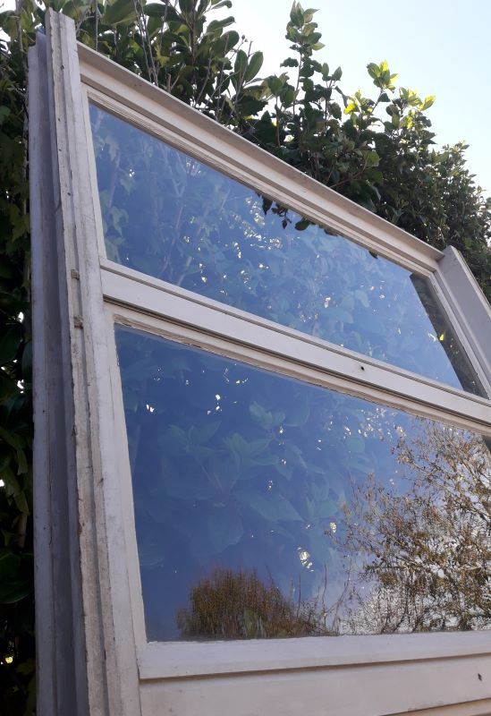 Wooden canopy 3 windows with bellows and abbatant