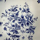 Set of 6 deep plates Salins Royal France with blue floral decoration.