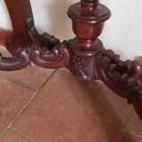 Console bois sculpté et marbre