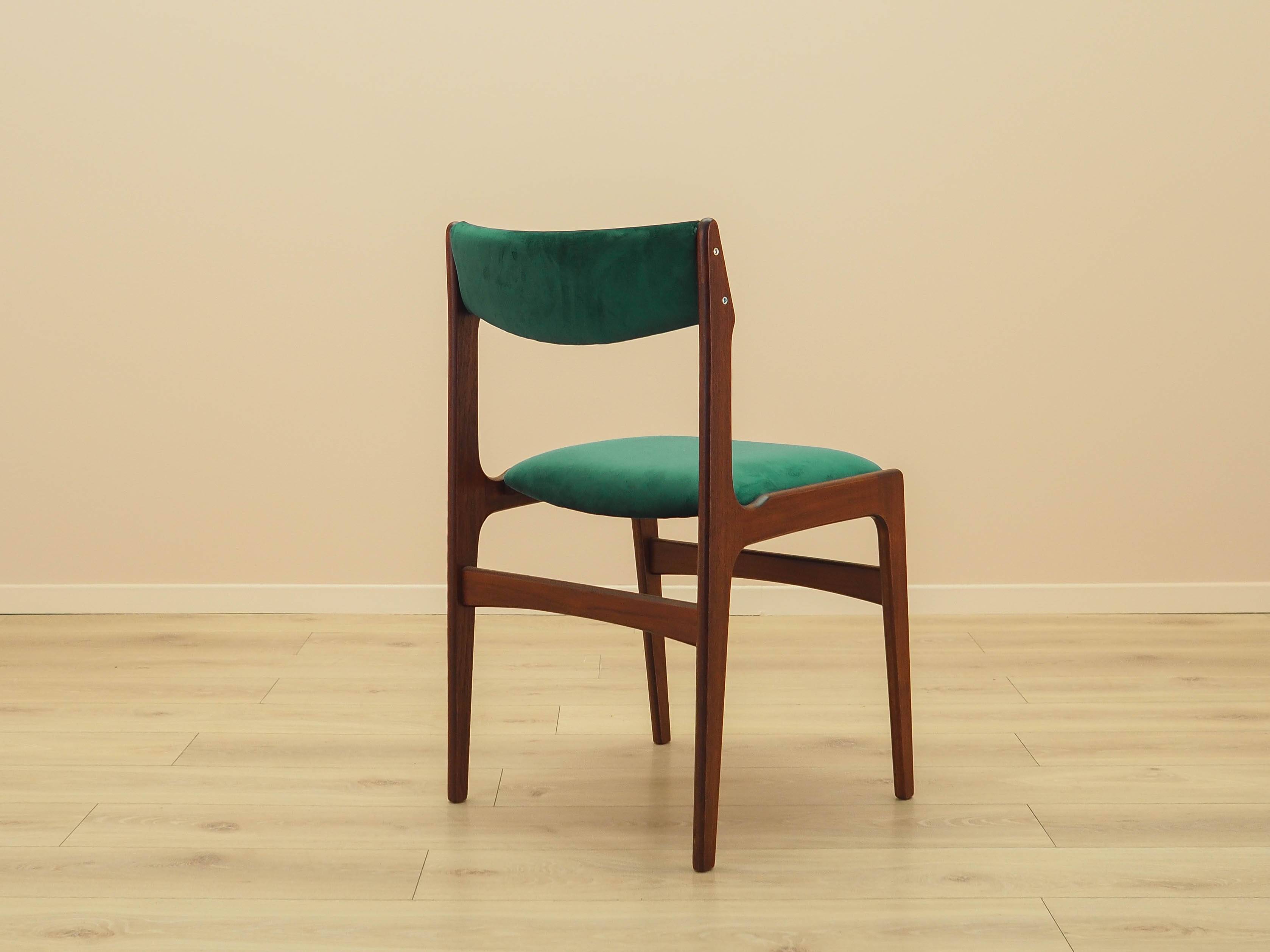 Set of six teak chairs, Danish design, 1970s, production: Denmark