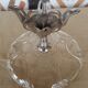 Compotier standing cut glass silver metal art deco