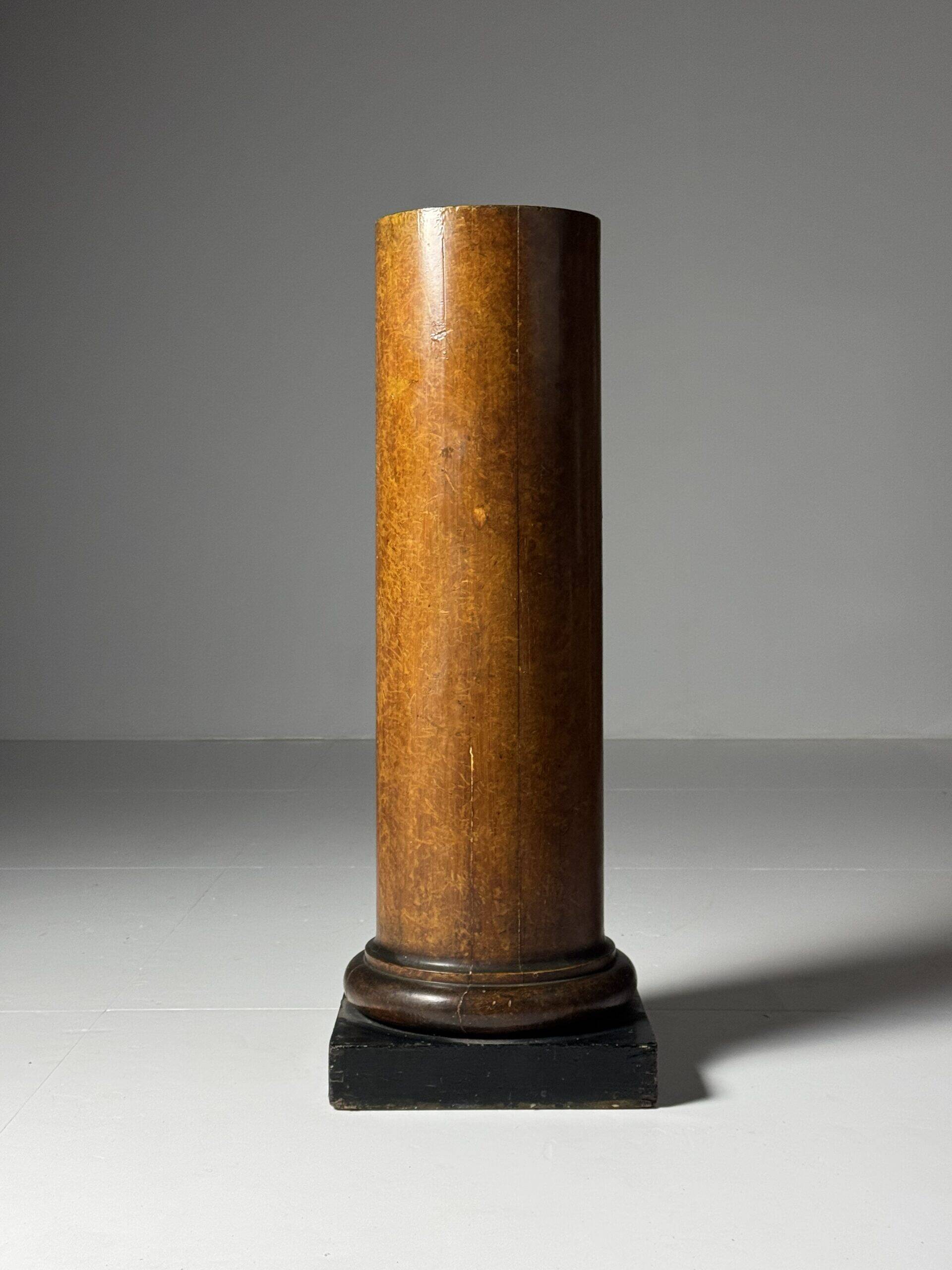 Faux bois column 19th century